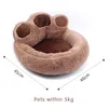 Mignon ours patte conception chat canapés-lits doux velours nid pour animaux de compagnie chaud maison de couchage lit pour petits chats animaux de compagnie