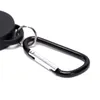5pcs Mini Black Anti-Lost Keychain Multifunctional Retractable Keychain Buckle Recoil Ring Pull Clip Keyring Outdoor G1019