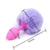Yutong Naturey Anal Plug Bunny Tail Roestvrij staal en siliconen buttplugs Natuurspeelgoed voor vrouw mannen homo anus stimulator glad T5471248