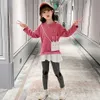 Kläder för tjejer Sweatshirt + Leggings Clothing Cartoon Kids Girl Set Spring Autumn Children's 210528