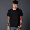 Mangas de brazo cubierta tatuajes calentadores patrón de verano sin costuras diseño protector solar tatuaje hombres ciclismo bicicleta manga al por mayor