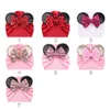 15686 Europe Baby Girls Big Bow Hat Дети мультфильм блестки бантом шапки детские хлопковые шляпы тюрбана 7 цветов