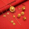 Orecchini Collana etiope Habesha Dubai Matrimonio 6 pezzi Set di gioielli Girocollo Pendenti Collane Anello Bracciali Bastone per capelli Pin per donna Ragazza
