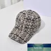 Mixed thread floral plaid woolen thick autumn and winter all-match men and women's fashion trend is adjustable hardtop baseball hat Factory price expert design