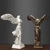 Старинные абстрактные богини статуи статуи смолы украшения дома украшения победа богиня фигурка скульптура ангела крылья миниатюрная модель 210329