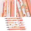 Гель -ручки 1pc Peach Pen Corean Stationaly Kawaii Офисные аксессуары милые новинки написание столовых принадлежностей