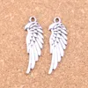 71pcs Antique Silver Bronze Plated double sided angel wings Charms Pendant DIY Necklace Bracelet Bangle Findings 33*12mm