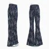 Deat Nieuwe Lente en Zomer Mode Casual Button Slim Hoge Taille Textuur Versleten Jeans Uitlopende Broek Vrouwelijke Dames SJ924 210428