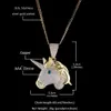 THE BLING KING Custom Lovely Necklace Hip Hop Full Iced Out Cubic Zirconia gold sliver CZ Stone X0509