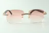 클래식 더블 행 다이아몬드 선글라스 3524025 블랙 나무 암 안경, 직접 판매, 크기 : 18-135 mm