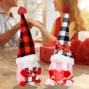 Forniture per feste San Valentino Gnomo Peluche Elfo Decorazioni Buffalo Plaid Svedese scandinavo Tomte Ornamento da tavola Regalo di San Valentino XBJK2111