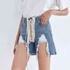 Streetwear Lace Up Bowknot Denim Shorts Para Mulheres Cintura Cintura Cruz Tranjante Casual Feminino Moda Verão 210521