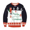 Men's Sweaters Men Women Ugly Christmas Sweater Jumper Tops 3D Tree Gifts Snowman Santa Printed Autumn Crew Neck Holiday Sweatshirt
