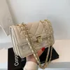 Female Bags Spring/Summer Fashion Rhombus Chain PU Texture One-Shoulder Messenger Bag