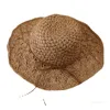 Party Hats Summer Sun Protection opvouwbare strandhoed Dames Holle ademend Brede Brim Caps Bow Straw Cap 4 kleuren T500900