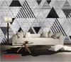 Fonds d'écran personnalisé papier peint 3D moderne motif géométrique mural pour salon chambre papiers décor à la maison peintures murales