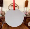 1000 pièces décorations de noël Sublimation bricolage blanc blanc en aluminium cercle en forme d'oranments festifs taille 76*76*1mm