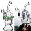 Big Klein Recycler Petrol Teçhizatları Hookahs Sigara Su Boruları Kalın Cam Su Bongs Beher Dab Bong ile 14mm Banger