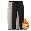 Casual sweatpants Winter heren dikker gewatteerde broek slanke grote maat warme broek solide trend sport jogges plus velet M-5XL 210715