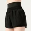 L119 womens yoga shorts pants pocket quick dry gym sport outfit high-quality style summer dresses Elastic waist