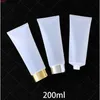 200 ml Tom Squeeze Bottle 200g Clear Plastic Container Cosmetic Gel Lotion Cream Packaging Matte Frost Tubes 5st GRATIS frakt