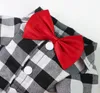 Chien Vêtements Chiens Plaid Rayé Chemise Costume Robe De Mariée Chiot Manteau Ours En Peluche Poméranie Gilet Petit-Moyen Chien Chat Pet Costume GC616