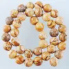 Wojiaer 6 8 10 12mm Doğal Resim Jasper Stone Gevşek Yuvarlak Boncuklar İğne Çalışmaları Kadınlar Diy Bilezik 15 1/2 "Strand By911