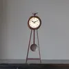 Skrivbordsbordsklockor American Creative Clock Vintage Vardagsrum Tyst Lyx Digitalt kontor Relogio De Mesa Heminredning 50