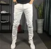 Diseño Sólido Estilo clásico Diseñador Jeans Moda Raya Ajuste Pantalones de llegada Agua desgastada Diamante Rayas de cebra Calidad superior Tamaño 248w