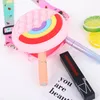 New Rainbow Fidget Toys Bag Cute Decompression Children Messenger Silicone Bag Bubble Push Coin Purse