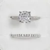 Classic Rings Cushion Cut 25 ct under Halo White Gold Bridal Set In Sterling Silver24573842204186