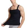 Undershirts Men Summer Vest Home Clothes Solid Cotton Tanks Square Neck Gym Sport Sleeveless Shirt Invisible Undershirt Underwear