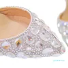 Plus Cinderella Rhinestone Wedding Buty luksusowe buty designerskie 7 cm seksowne wysokie obcasy przychodzą
