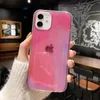 Fashion Laser Aurora Clear Phone Cases For iPhone 12 11 Pro Max XS XR 7 8 Plus Transparent Hard Back Cover