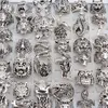 En gros 20pcs / lots mélange hibou Dragon Wolf Elephant Tiger etc Style Animal Anneaux Bijoux vintage Anneaux pour hommes Femmes 2201138691424