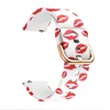 2022mm Straps Flower Leopard Grain Red Lip Printing Watchband Silicone Band for Samsung Galaxy Watch Active 2 Huawei Watch Band G7492017