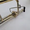 Produit réel MARGEWATE Bb-F # Tune Tenor Trombone Or Laiton Plaqué Instrument de Musique Professionnel Avec Étui Accessoires