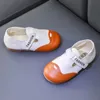 Baby single lederen schoenen zachte kinderen microfiber bovenste flats schoenen prinses haak ontwerp lederen schoenen 210713