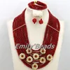 Earrings & Necklace Splendid Nigerian African Wedding Jewelry Set Coral Beads Sets Bridal 2021 Wholesale CJ374