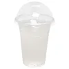 PCs 400ml 6g Cupes descartáveis ​​descartáveis ​​com tampas de cúpula de furo para frutas do chá (como mostrado) pires