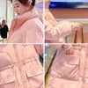 Mulheres Winter Parkas Fashion Tecido Brilhante Engrossar Windproof Jackets Quentes Casaco Outwear Snow Wear Jacket S-XL 210524