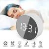 Other Clocks & Accessories 2021 Led Mirror Alarm Clock Digital Table Night Light Snooze With Temperature Electronic Despertador Home Decorat