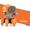 Dans Elektrikli Oyuncak Hexapod Çelik Robot Renkli Kutusu Işık Ve Müzik Oyuncaklar Çocuk Erkek Çocuklar için
