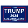 lägsta pris Trump 2024 Flagga 10 stilar Donald Flags Keep America Great Again Polyester Dekor Banner For President USA