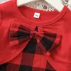 Vêtements pour enfants filles robe de treillis de noël enfants plaid de noël robes de princesse printemps automne mode bébé vêtements