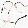Sunglasses Retro Semi-Rimless Round Women Metal Glasses Frame Fashion Men Optical Clear Anti Blue Light Eyeglasses Frames