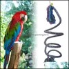 Pet Home & Gardenpurple Blue Bird Swing Hanging Parrot Spiral Rope Toys With Bells Chewing String Other Supplies Drop Delivery 2021 Asoag