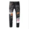Pantaloni jeans classici da uomo pantaloni hip-hop stilista Jean pantaloni da motociclista strappati effetto consumato pantaloni denim da moto slim fit268N
