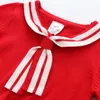 Autumn Winter 2 3 4 6 8 10 12 Years Kids Children'S Clothing Preppy Style Knitted School Student Sweater For Baby Girl 210529