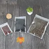 100st / lot plast aluminiumfoliepaketpåse dragkedja genomskinlig förpackning påse återförslutbar luktsäker mat te lagringsäck